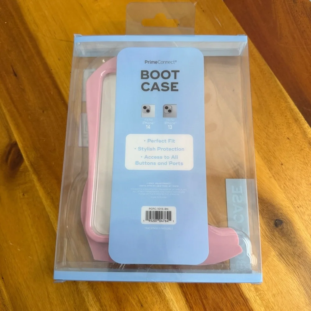 Prime Connect pink cowboy‎ boot case iPhone 13 14